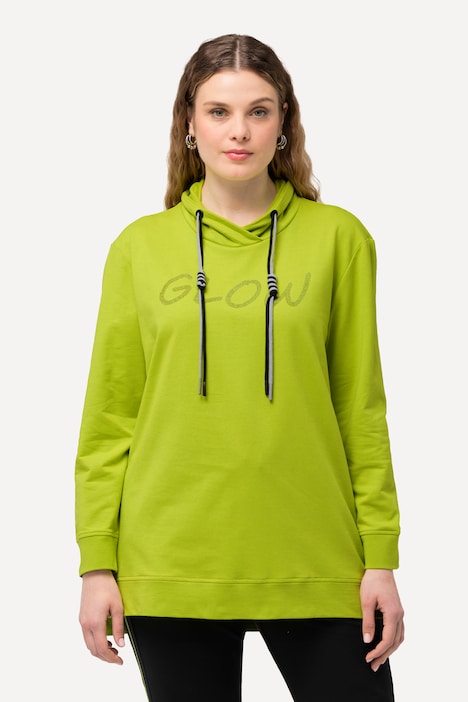 Sweatshirt, Schriftmotiv, Stehkragen, Langarm