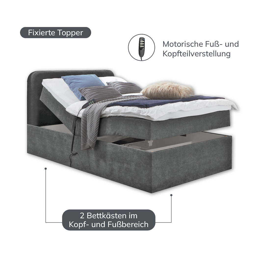 Boxspringbett GABRIOL 120 x 200 braun