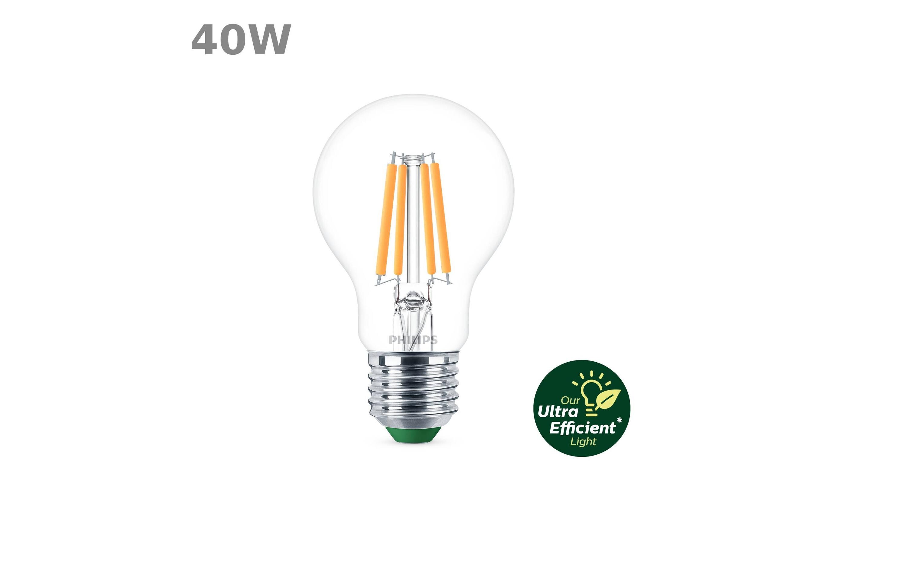 Lampe LED CLA 40W A60 E27 2700K CL UE 3CT/4 EC WarmweissUltraeffizientes LED-Leuchtmittel