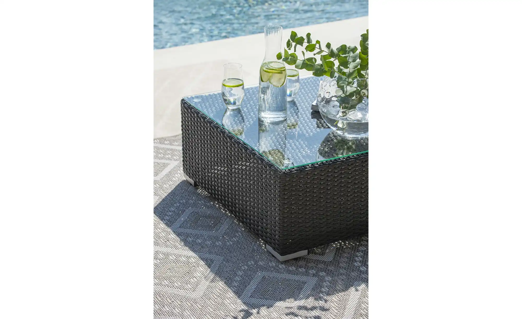 Loungetisch mit Glasplatte Casablanca