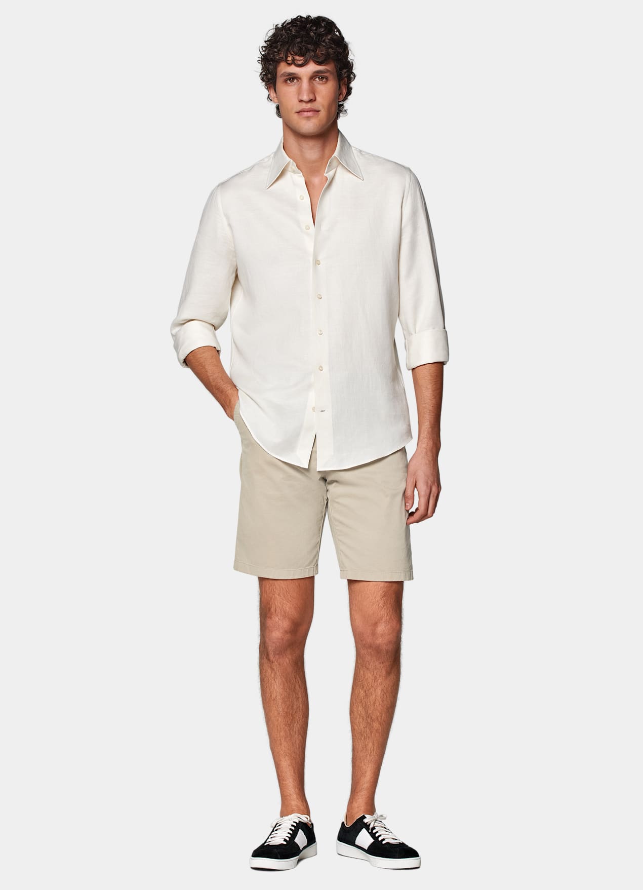 Short Slim Leg taupe
