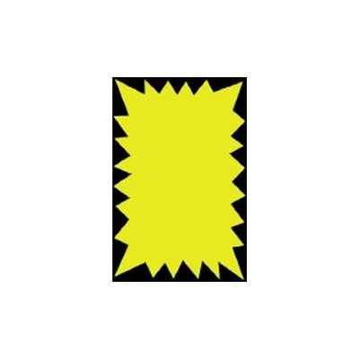 Apli Agipa - 100 cartons flash fluo - jaune - 9 x 12 cm
