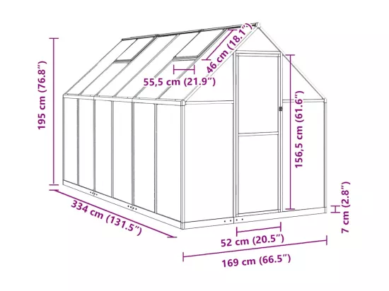 Serre tente abri plante aluminium 334 x 169 x 195 cm 02_0044502
