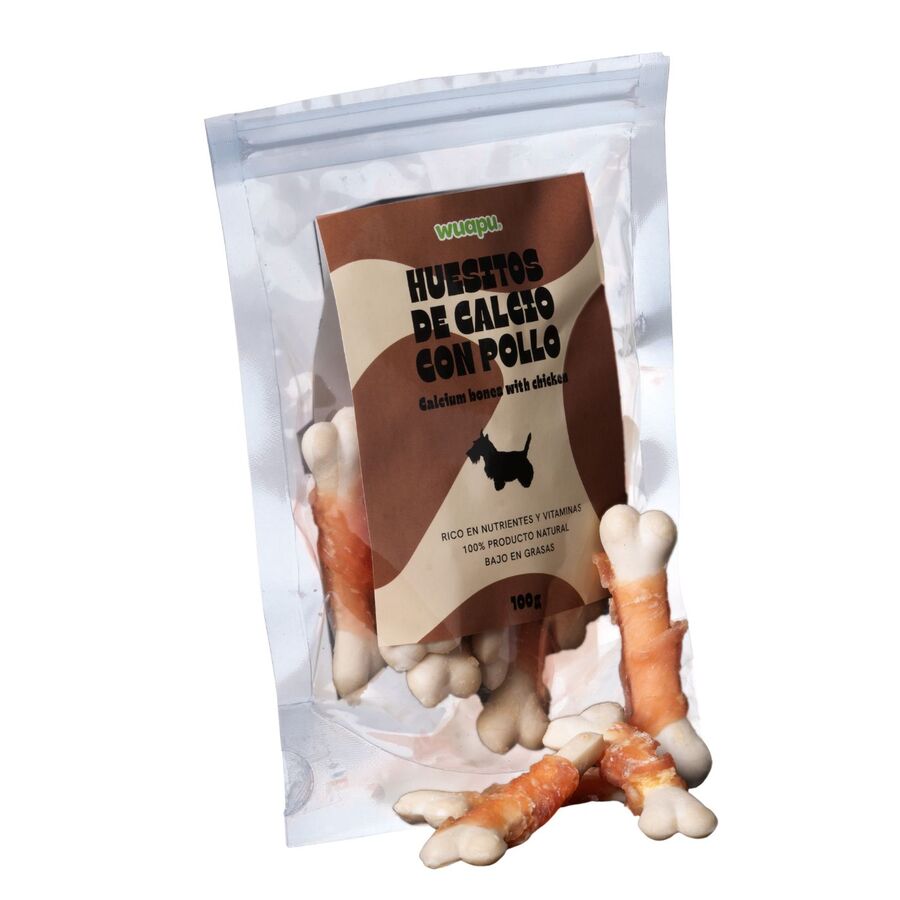 WUAPU SNACK OSSOS DE CÁLCIO COM FRANGO 100g
