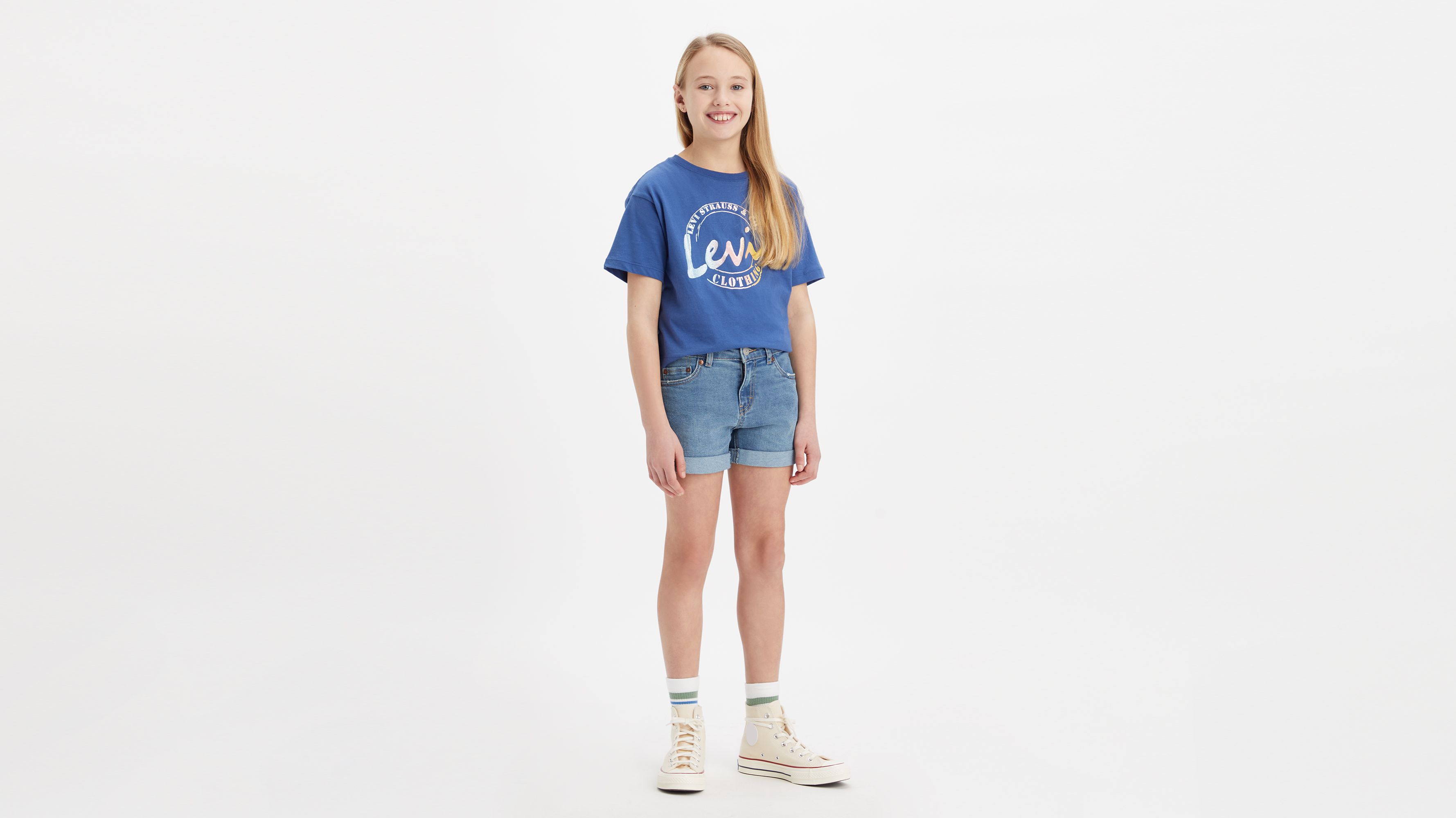 Short à revers Girlfriend - Keep The Change - Bleu