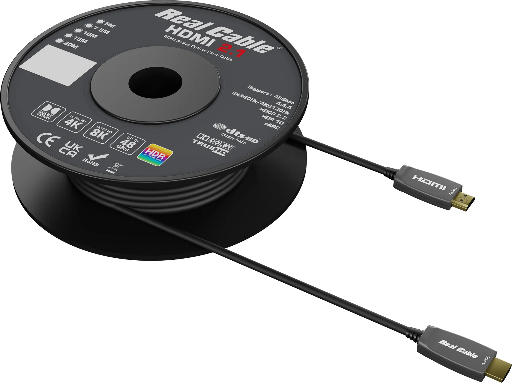 Real Cable HD-Optic 8K (20 m) Câbles HDMI