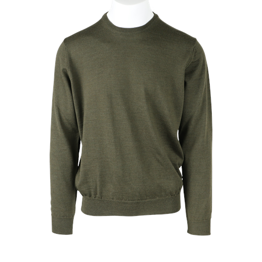 Nordstrand Langærmet Crew Striktrøje, Grøn, 3XL