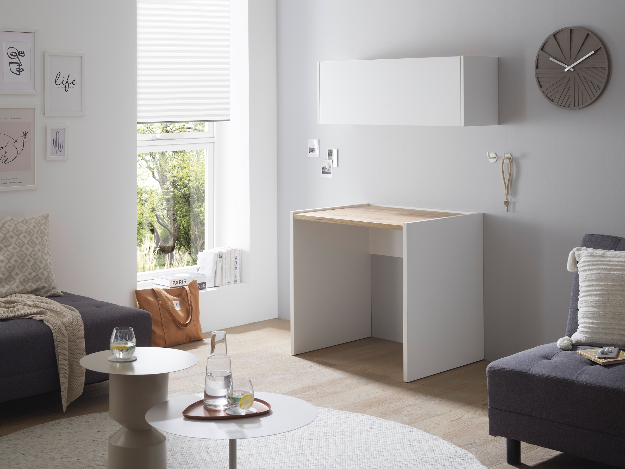 INOSIGN Schreibtisch »CiTY/GiRON« moderner Computertisch, wohnliches Home Office, Breite 80 oder 143 cm