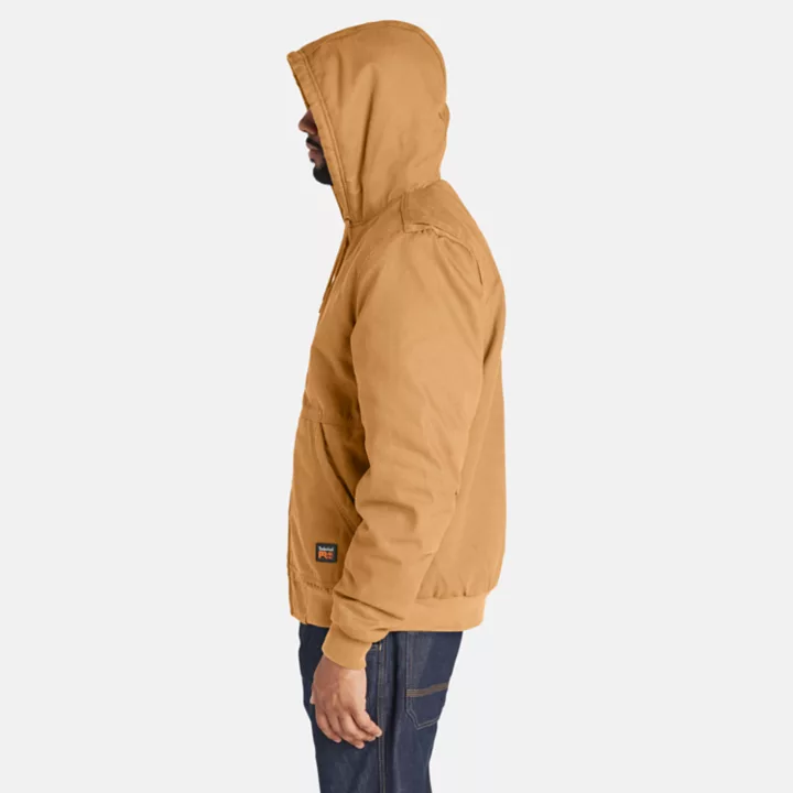 Veste en toile doublée de polaire Timberland PRO Gritman pour homme en jaune foncé