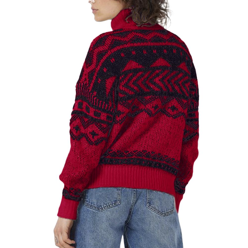 Noisy May Pull Rouge/Noir Femme Noisy May Roll Neck