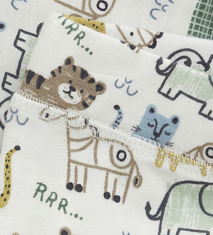 Minymo Hosen - Marshmallow White m. Tiere