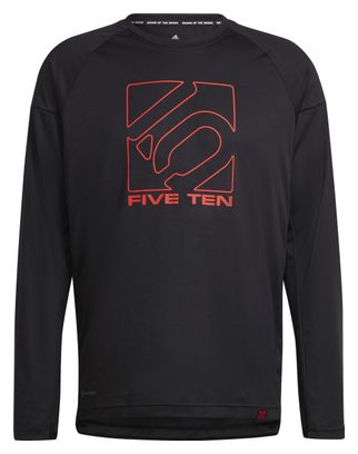 Maillot Manches Longues Adidas Five Ten Noir/Rouge