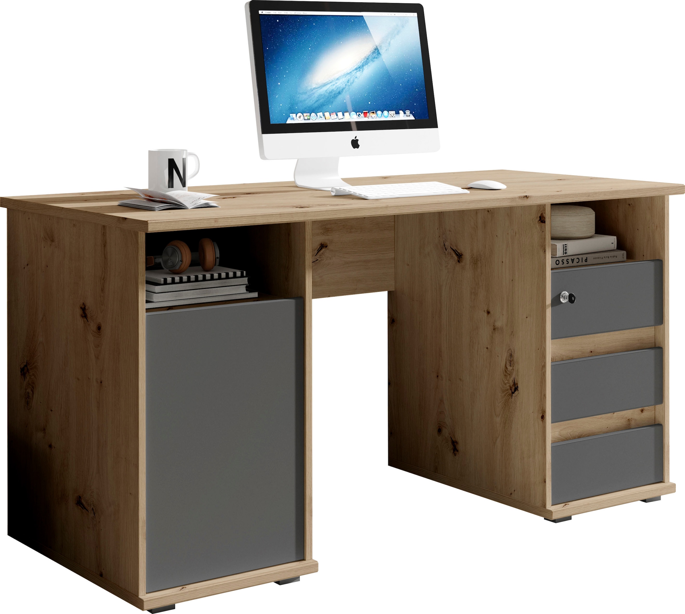 BEGA OFFICE Schreibtisch »Primus U2« mit Schubkasten abschliessbar, Gamingtisch geeignet