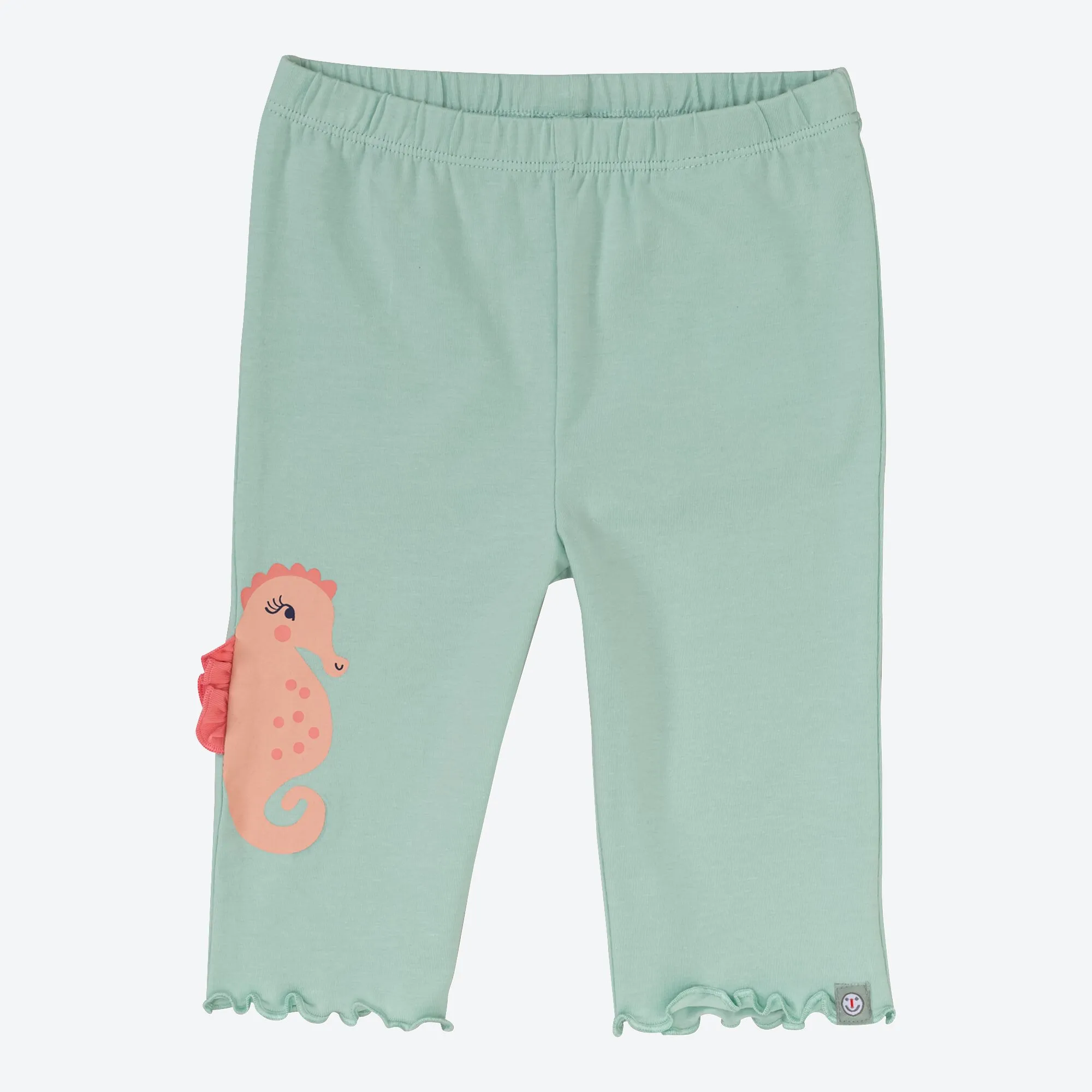 Baby-Mädchen-Caprihose mit Seepferdchen-Applikation