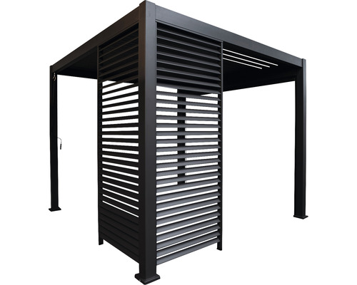 Mirador lamellen zijpaneel voor 400 cm zijkant, 120 cm zijkant, zwart