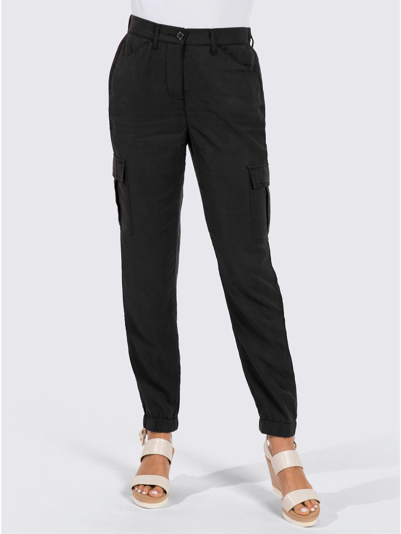 Pantalon ceinture élastique au dos