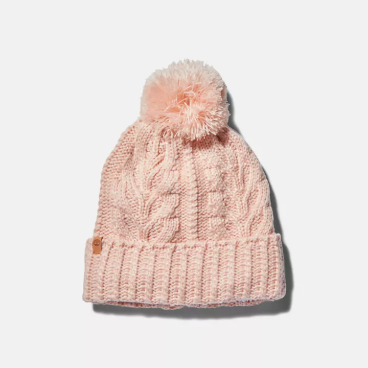 Gorro de tricô Autumn Woods para mulheres na cor rosa.