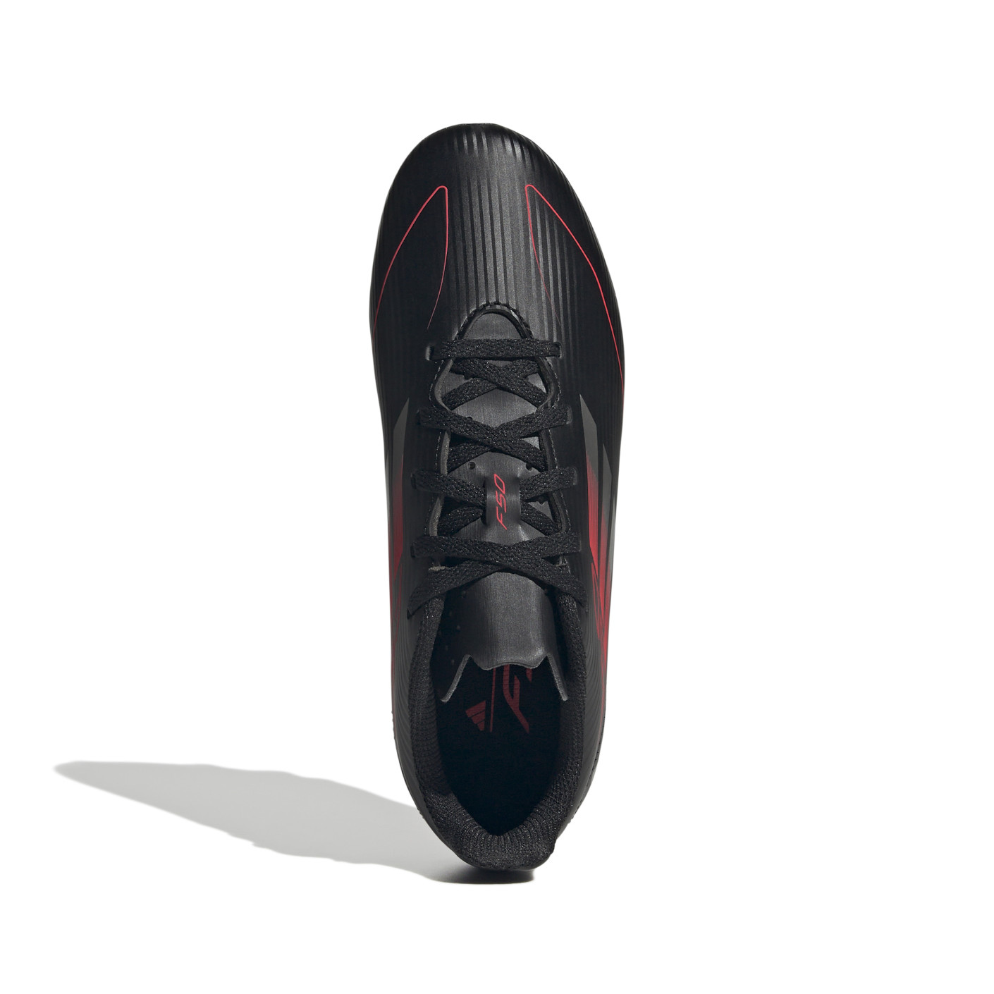 Adidas F50 Club Gras / Kunstgras Voetbalschoenen (MG) Kids Zwart Rood Zilver