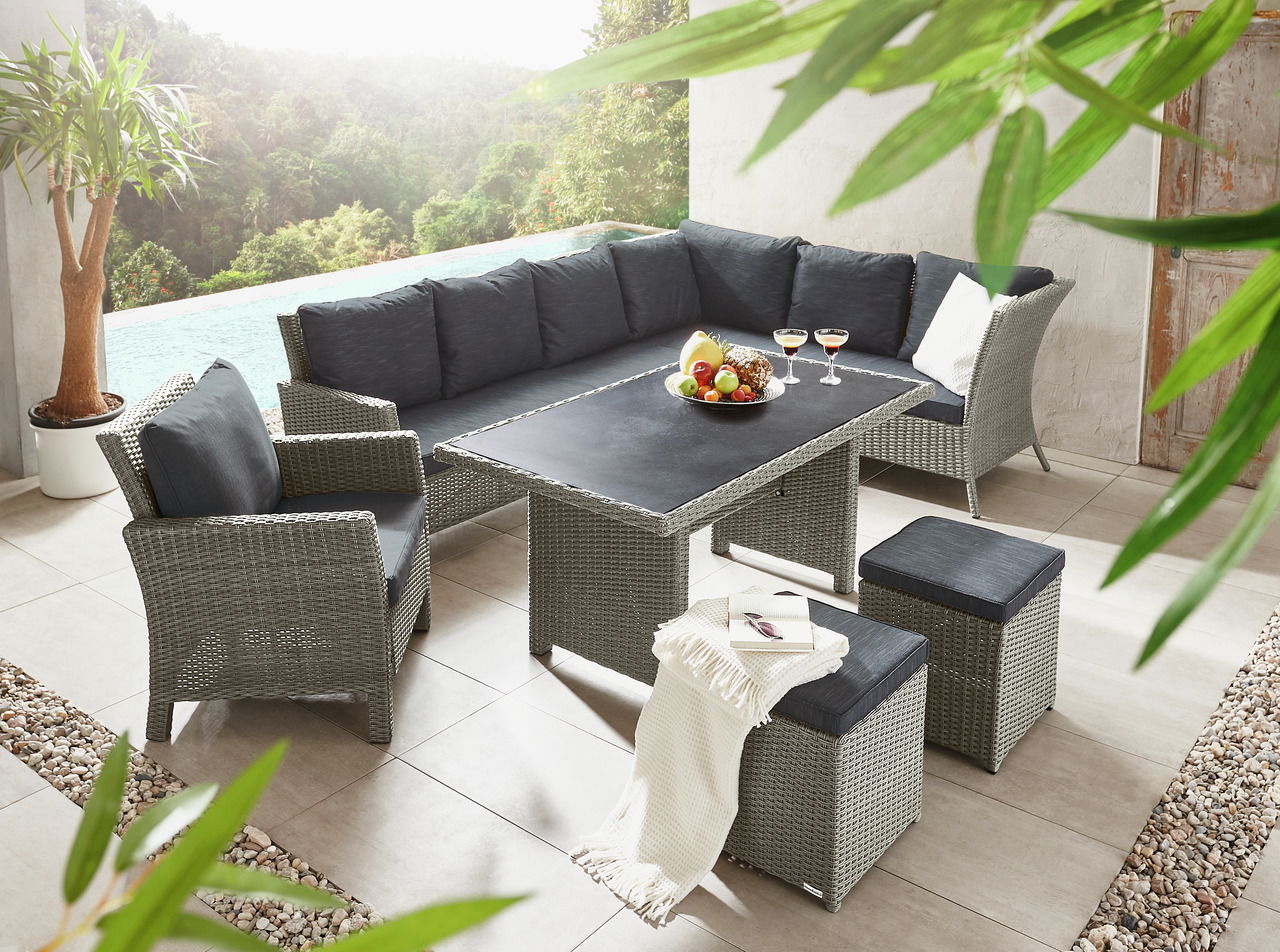 Ambia Garden Loungehocker KUBA SMOKY DINING