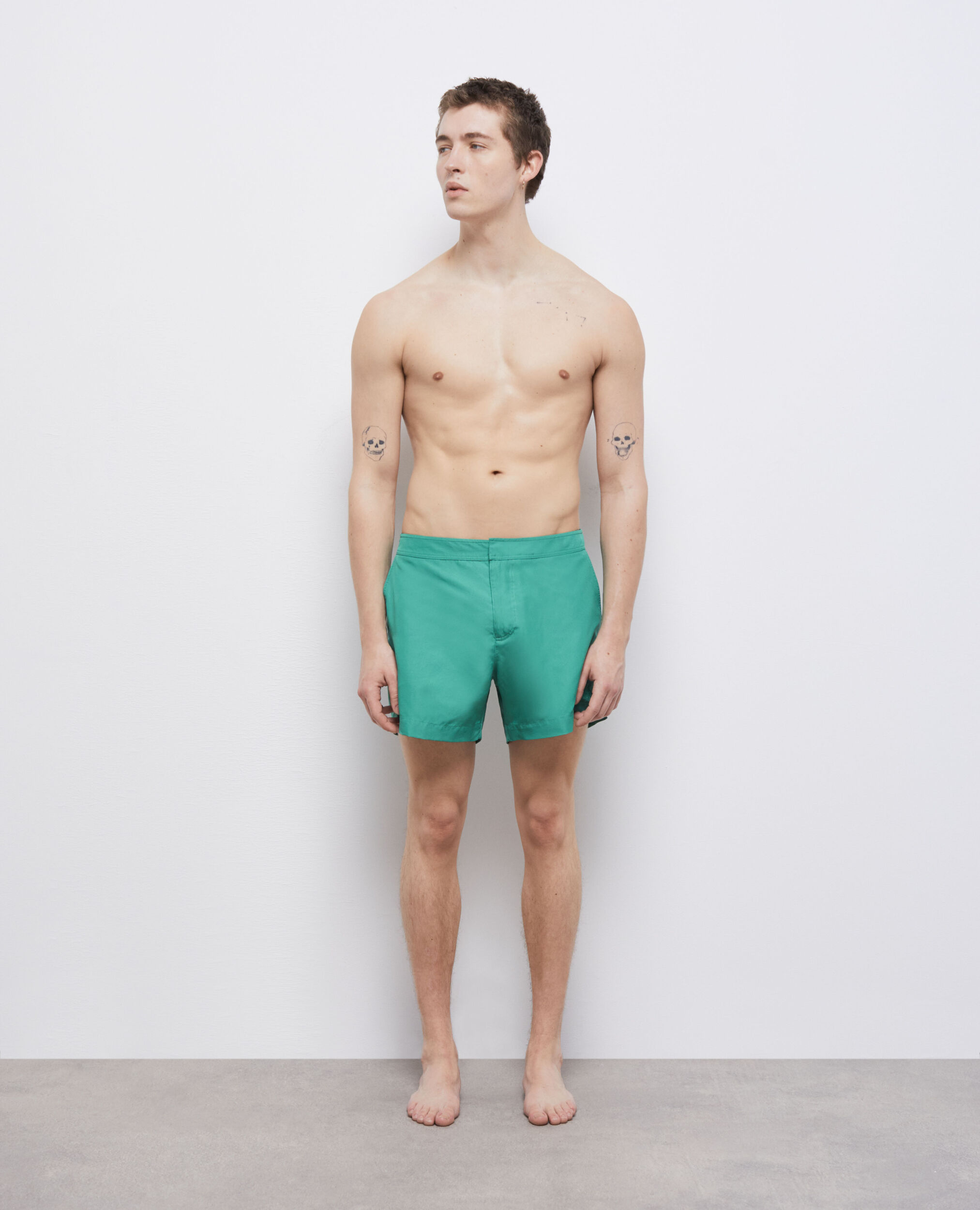 Short de bain vert avec logo