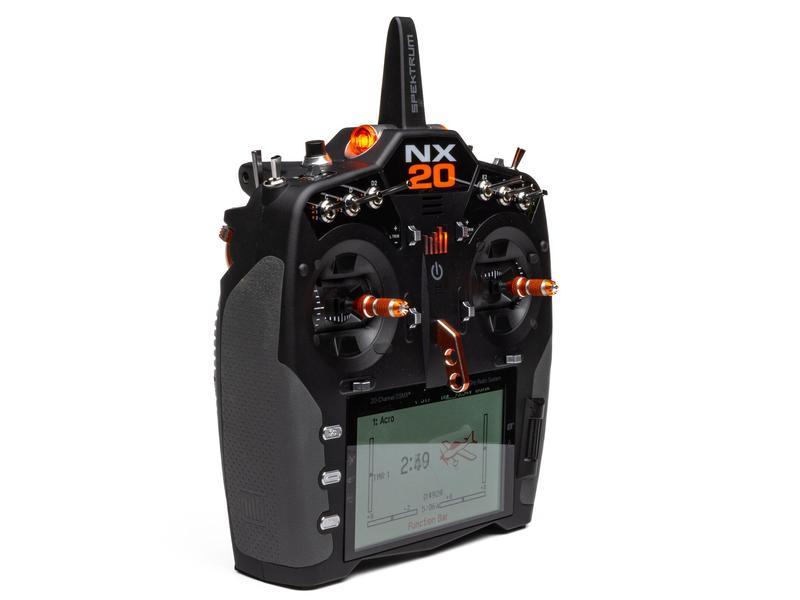 Spektrum Fernsteuerung NX20 DSMX 20-Kanal (nur Sender) Professioneller 20 Kanal Sender für Flugmodelle