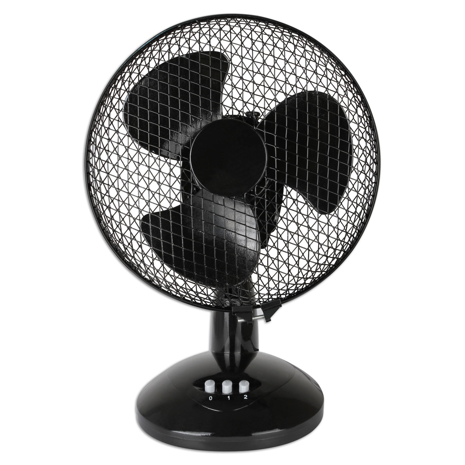 Tischventilator - schwarz - 2-Stufen-Schalter