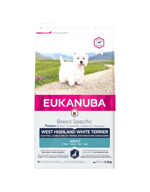 Eukanuba West Highland White Terrier - Hondenvoer - Kip 2.5 kg