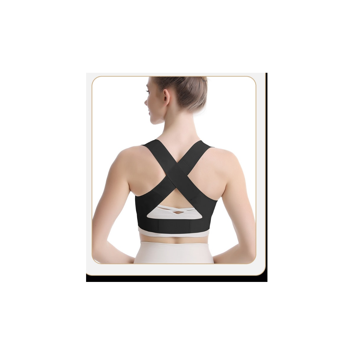 Posture Corrector for ryggstøtte - Lett og pustende Sort M