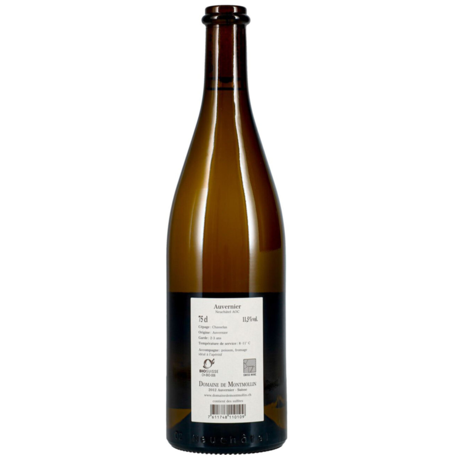 Neuchâtel AOC Chasselas Auvernier Domaine de Montmollin -75cl