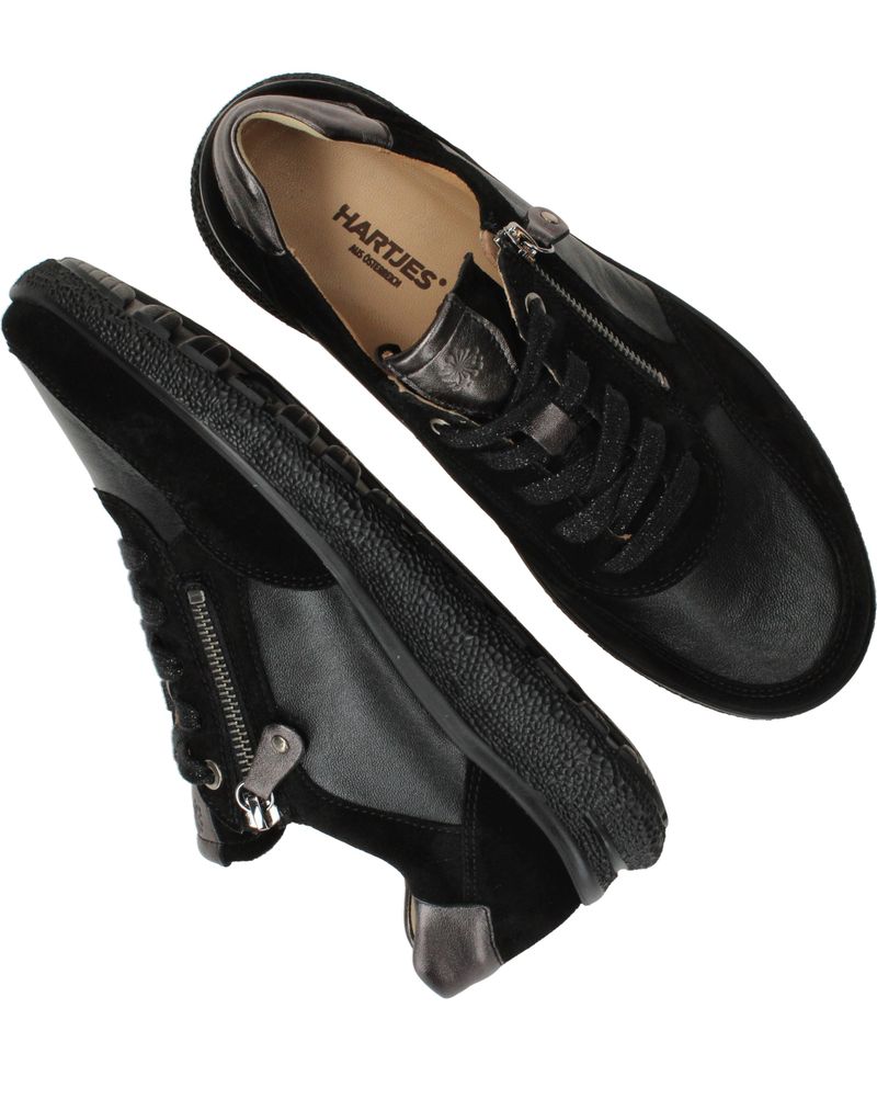 Hartjes Rap Sneakers Zwart Dames