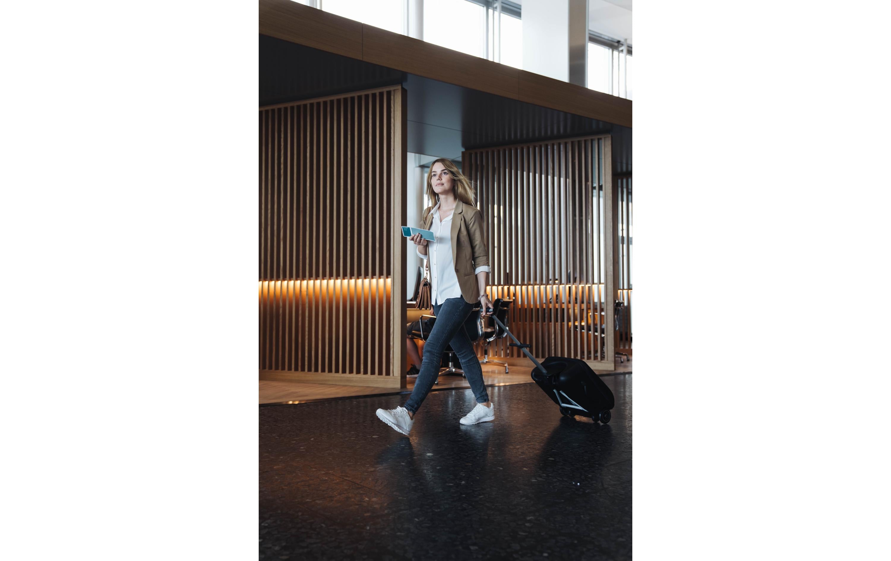 Kinder-Reisekoffer Micro Luggage Eazy Schwarz<br>Koffer, Trolley und Buggy in einem