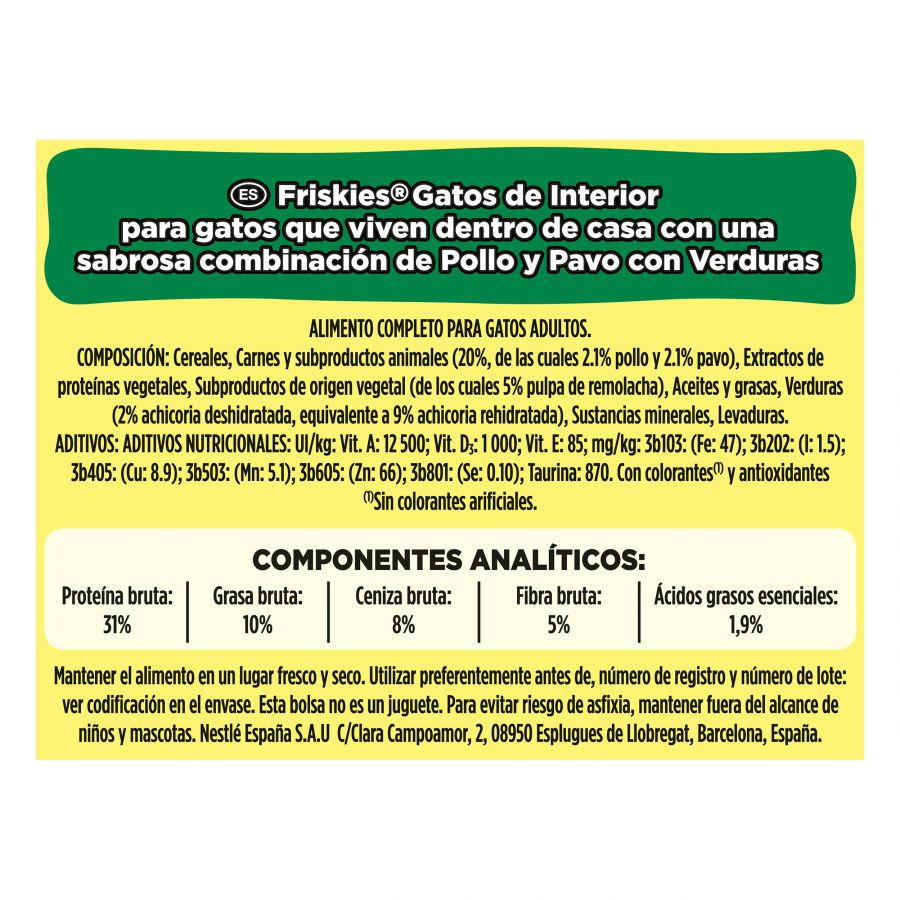 Ração Friskies para gatos de interior