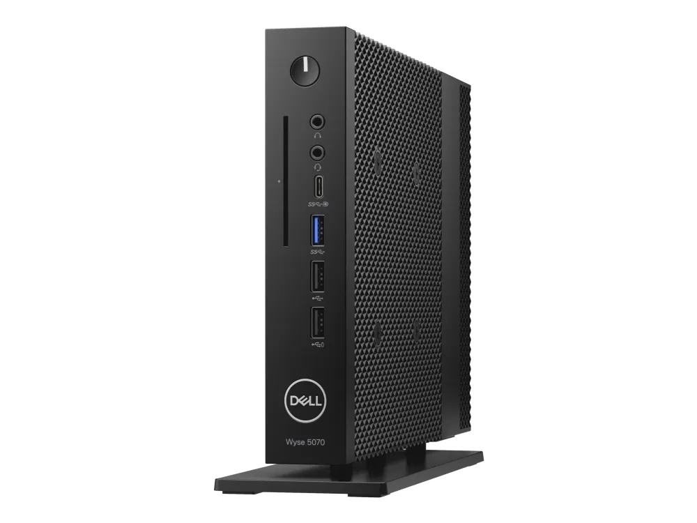 Dell Wyse 5070 - Tynd klient - DTS - 1 x Pentium Silver J5005 / op til 2.8 GHz - RAM 8 GB - SSD 32 GB - UHD Graphics 605 - Gigabit Ethernet, IEEE 802.11ac Wave 2 - 802.11a/b/g/n/ac Wave 2, Bluetooth 5.0 - Win 10 IoT Enterprise 2019 LTSC (RS5) - skærm