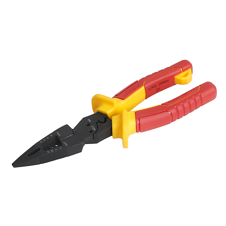 Pince à bec long VDE Erbauer 200 mm