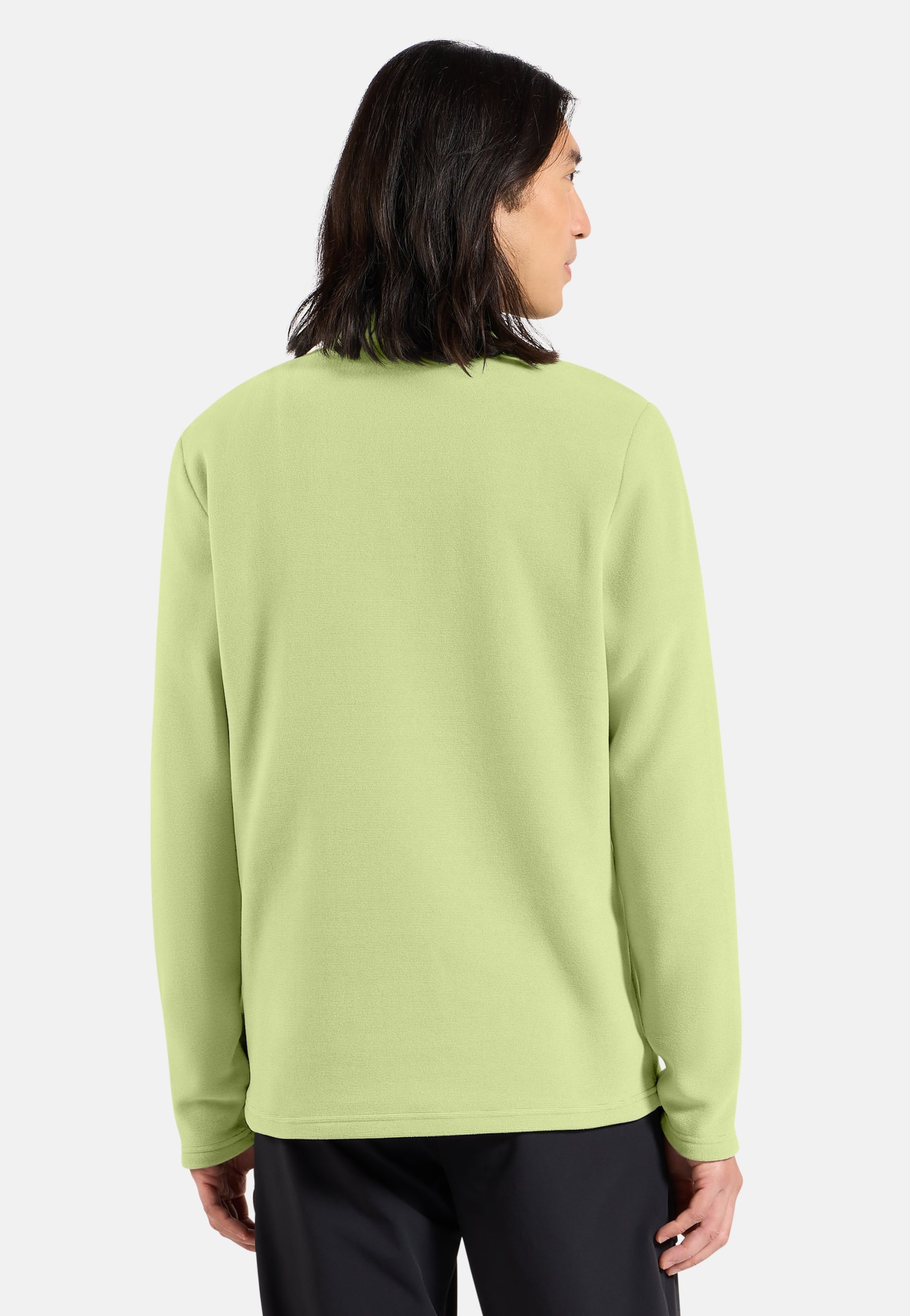Herren Roy Mid Layer mit Halbreißverschluss in shadow lime - lime Cream