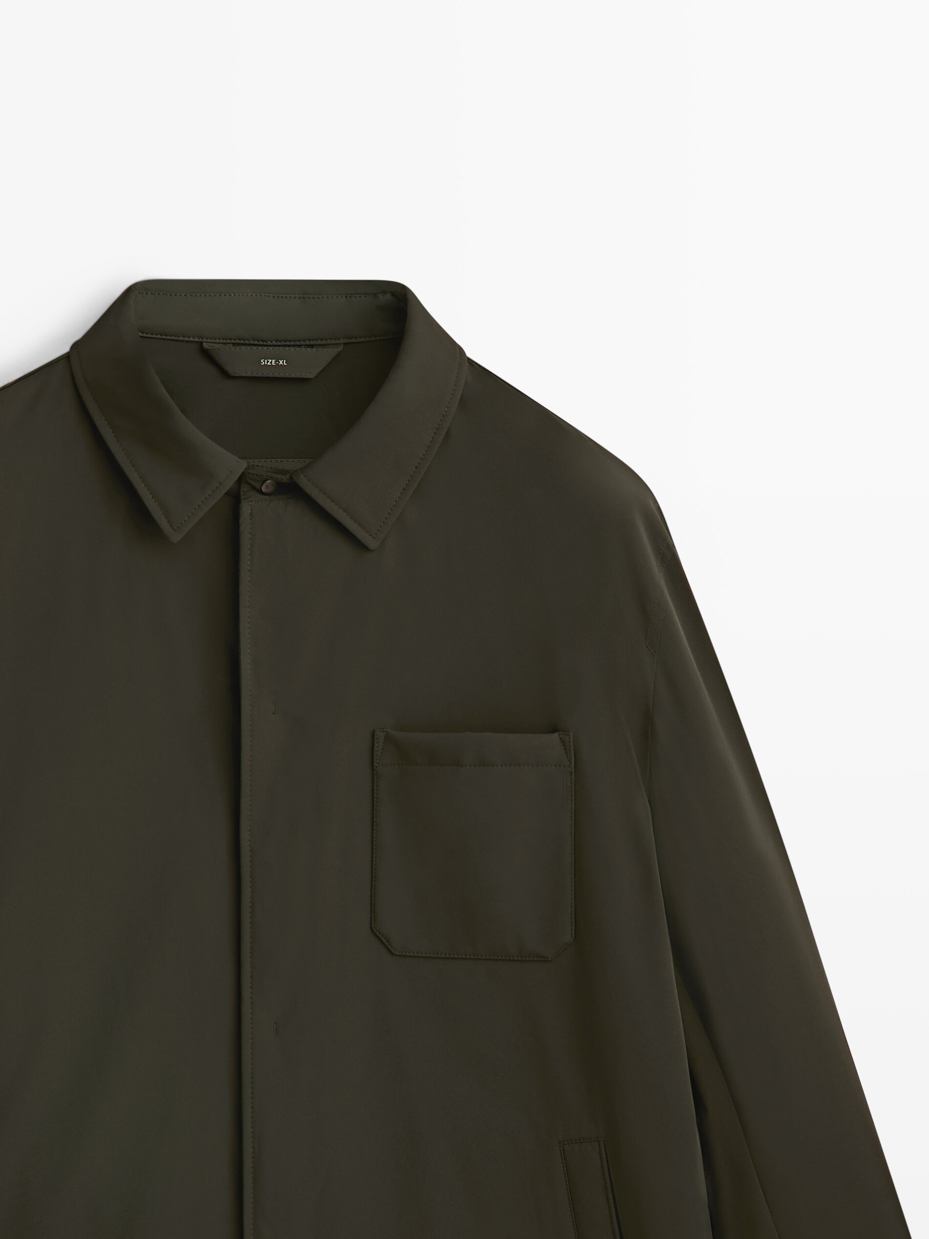 Sobrecamisa ligera stretch - MARRÓN