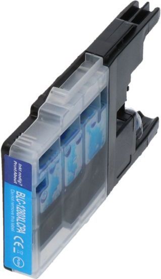 PrintAbout huismerk Inktcartridge LC-1280XLC Cyaan Hoge capaciteit Geschikt voor Brother