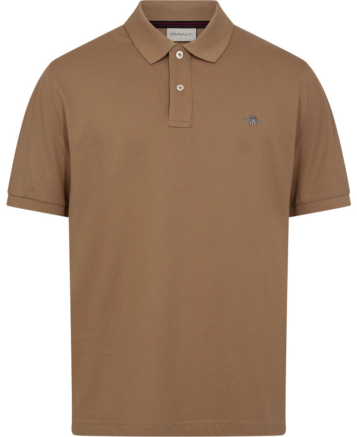 Gant SHIELD LOGO SS PIQUE Warm khaki