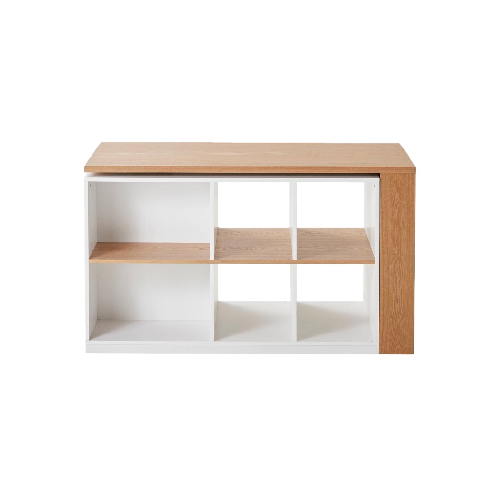 Meuble de rangement à 6 compartiments ouvert
