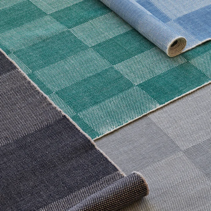 HAY - Check Teppich, 140 x 200 cm, hellblau S check