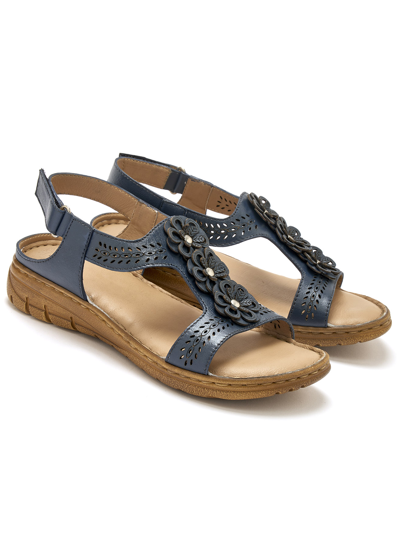 Sandales fantaisie tout cuir