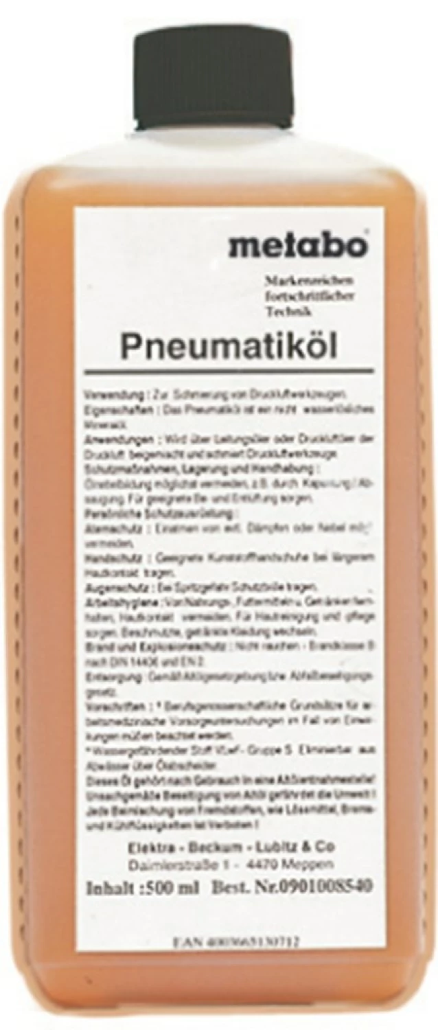 Metabo 0901008540 Speciale olie voor persluchtgereedschap - 0,5L