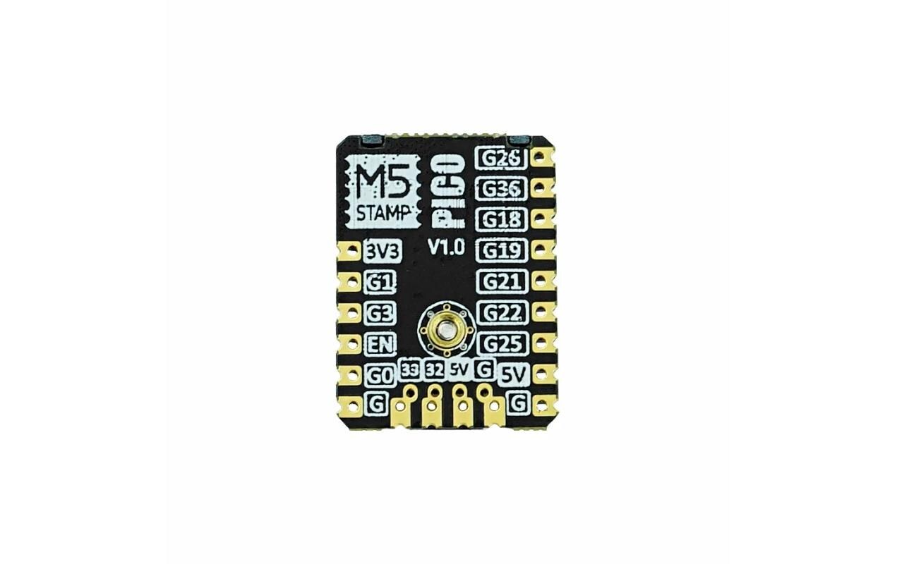 Entwicklerboard M5Stamp Pico Mate mit Pin HeadersUltra kompaktes Entwicklerboard mit Xtensa 32-Bit LX6 Prozessor