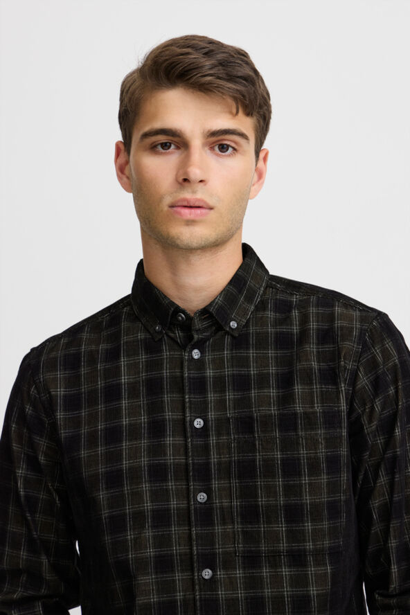 Casual Friday CFANTON LS BD checked corduroy shir Capulet olive