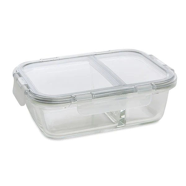 Boîte en verre borosilicate 2 compartiments 950 ml Mathon