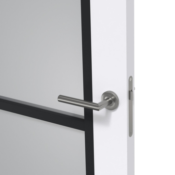 Arne & Bodil binnendeur ABD516 rook glas - extra wit afgelakt - glaslat diep zwart
