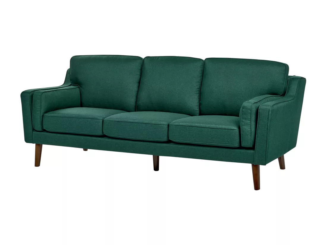Canapé 3 places en tissu vert foncé LOKKA