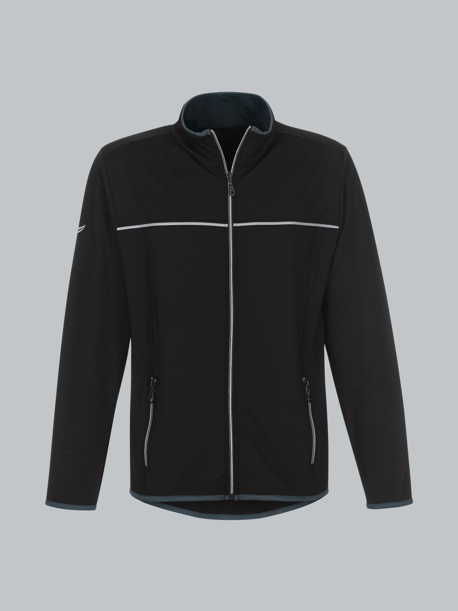 Praktische Sportjacke aus Microfaser Schwarz