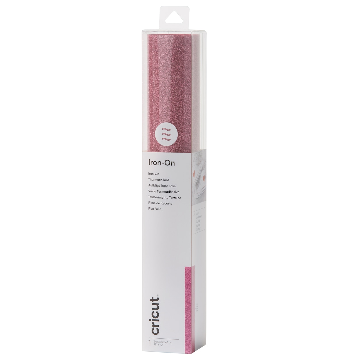 Cricut Iron-On Glitter strykeark 30x48cm (rosa)