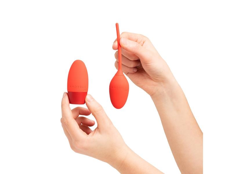 Amorelie Vibro Ei «Whirl» Kirsche Hochwertiges und kompaktes Sextoy